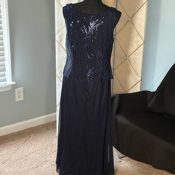 Alex Evenings Sequined A Line Midi Dress With Jacket SZ 12 - Picture 8 of 14